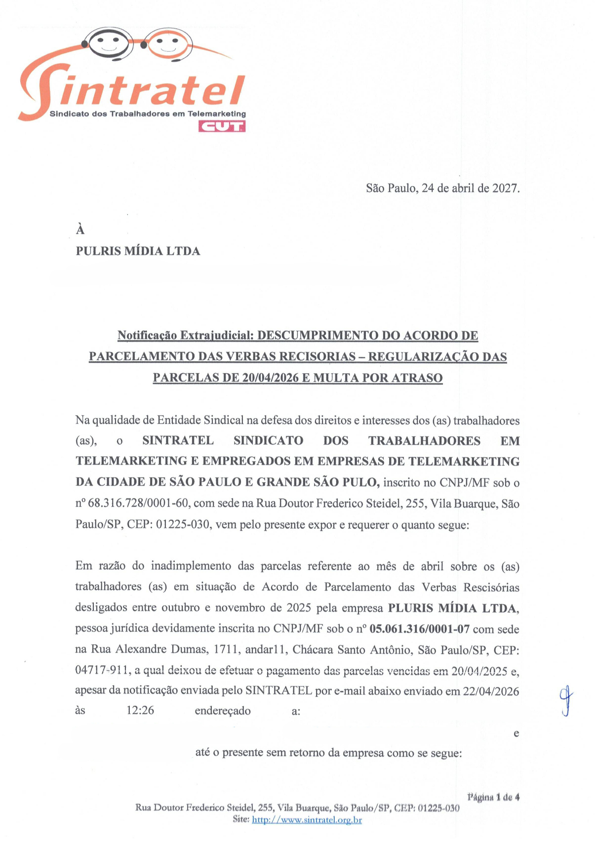 OFÍCIO SINTRATEL PLURIS MIDIA 24042026 1. page 000111